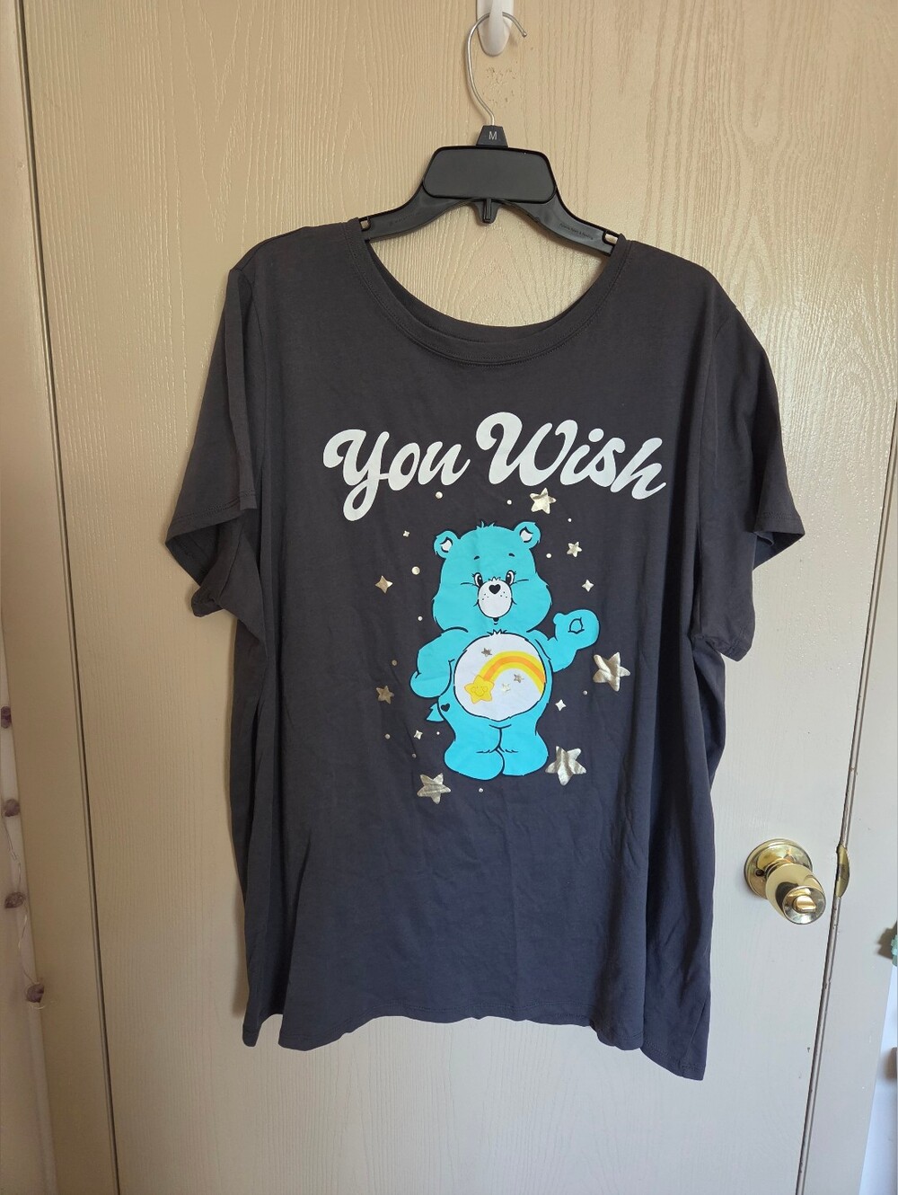 You Wish Graphic Tee - Black with Blue Bear